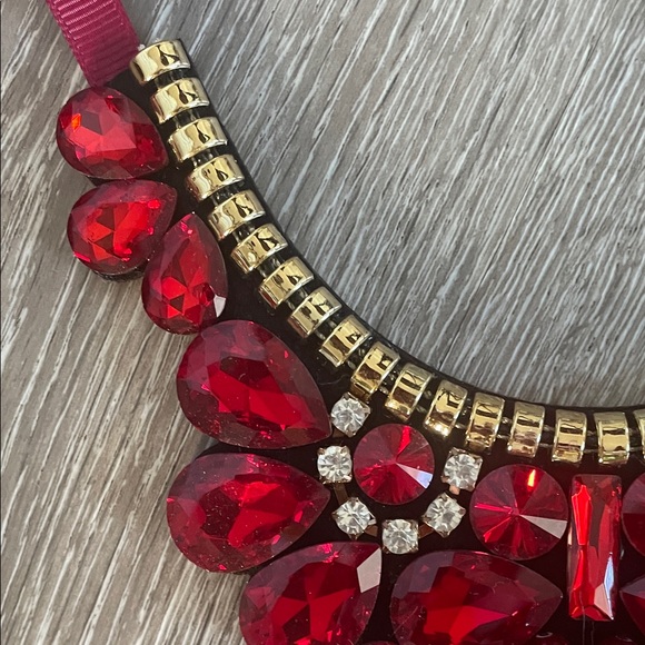 Elegant Red Statement Necklace - Picture 3 of 5